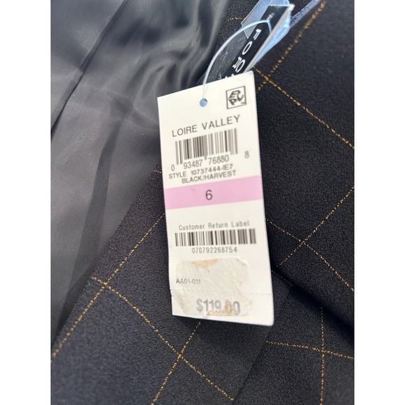 Bar III Open-Front Blazer Womens Size 6 Small Black Check Long Sleeve MSRP $119 - Picture 5 of 10